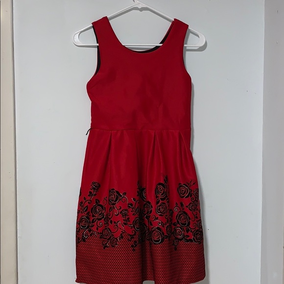 Knit Works Red Rose Girls Dress - Picture 6 of 7